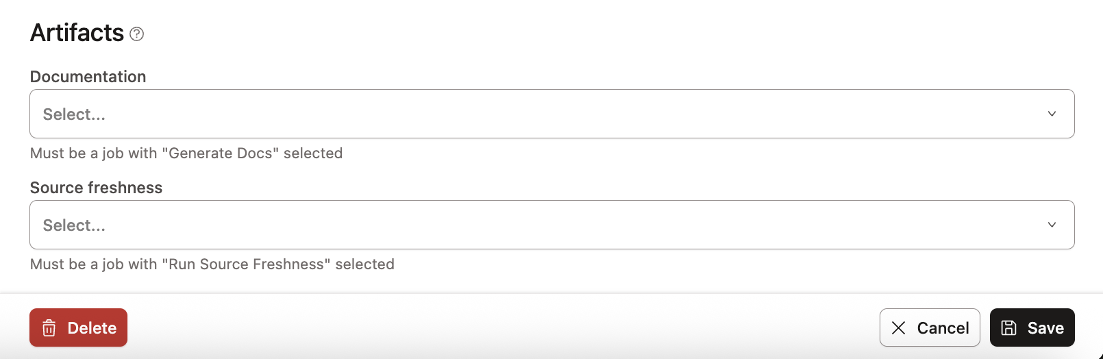 Configuring Artifacts Configuring Artifacts